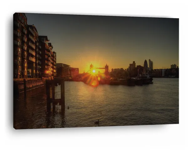 Multicolor_Sunrise_Tower_Bridge_London,_Wooden_Framed_Canvas_Paintings_|_For_Home_Decor_|_Bedroom,_Living_Room,Wall_Decoration_|_Wall_Art_Painting,_Ct0397,_Size_16_X_24_In