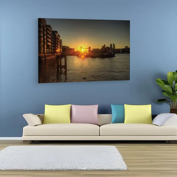 Multicolor_Sunrise_Tower_Bridge_London,_Wooden_Framed_Canvas_Paintings_|_For_Home_Decor_|_Bedroom,_Living_Room,Wall_Decoration_|_Wall_Art_Painting,_Ct0397,_Size_16_X_24_In
