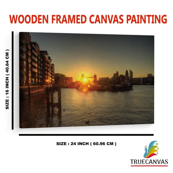 Multicolor_Sunrise_Tower_Bridge_London,_Wooden_Framed_Canvas_Paintings_|_For_Home_Decor_|_Bedroom,_Living_Room,Wall_Decoration_|_Wall_Art_Painting,_Ct0397,_Size_16_X_24_In