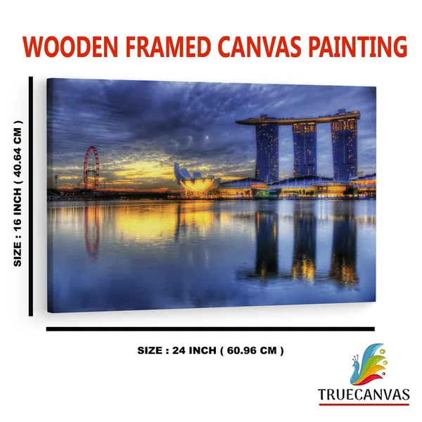 Multicolor_Marina_Bay_Sands_Singapore,_Wooden_Framed_Canvas_Paintings_|_For_Home_Decor_|_Bedroom,_Living_Room,Wall_Decoration_|_Wall_Art_Painting,_Ct0400,_Size_16_X_24_In