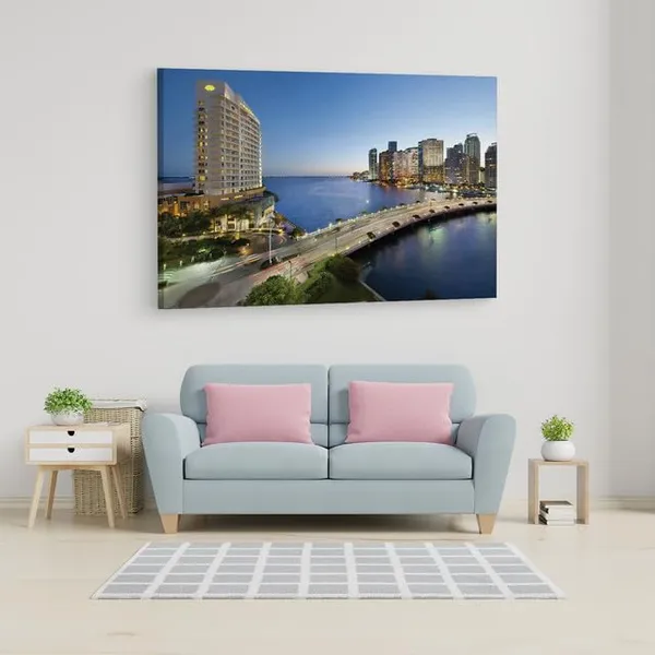Multicolor_Mandarin_Oriental,_Miami,_Wooden_Framed_Canvas_Paintings_|_For_Home_Decor_|_Bedroom,_Living_Room,Wall_Decoration_|_Wall_Art_Painting,_Ct0401,_Size_16_X_24_In