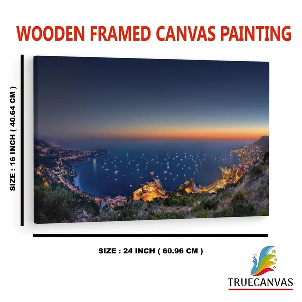 Multicolor_Sunset_Monaco,_Wooden_Framed_Canvas_Paintings_|_For_Home_Decor_|_Bedroom,_Living_Room,Wall_Decoration_|_Wall_Art_Painting,_Ct0402,_Size_16_X_24_In