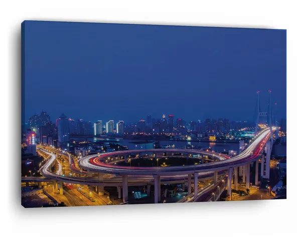 Multicolor_Nanpu_Bridge,_Wooden_Framed_Canvas_Paintings_|_For_Home_Decor_|_Bedroom,_Living_Room,Wall_Decoration_|_Wall_Art_Painting,_Ct0403,_Size_16_X_24_In