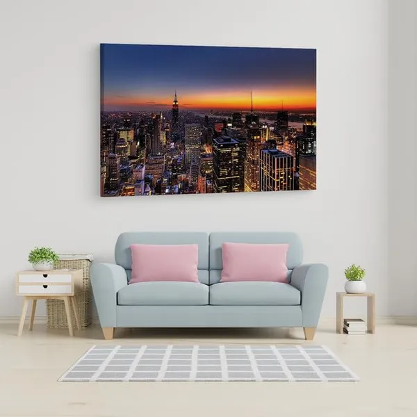 Multicolor_New_York_Skyline,_Wooden_Framed_Canvas_Paintings_|_For_Home_Decor_|_Bedroom,_Living_Room,Wall_Decoration_|_Wall_Art_Painting,_Ct0406,_Size_16_X_24_In