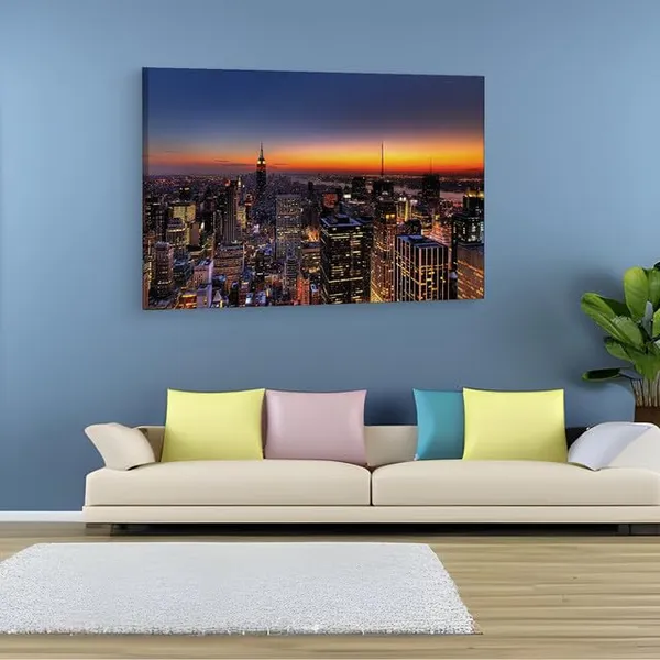 Multicolor_New_York_Skyline,_Wooden_Framed_Canvas_Paintings_|_For_Home_Decor_|_Bedroom,_Living_Room,Wall_Decoration_|_Wall_Art_Painting,_Ct0406,_Size_16_X_24_In