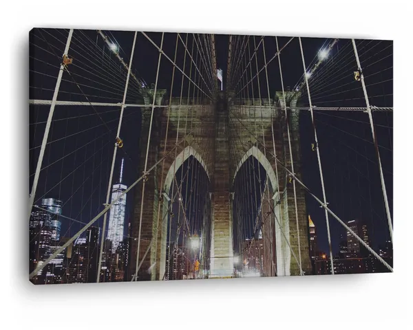 Multicolor_Brooklyn_Bridge,_Wooden_Framed_Canvas_Paintings_|_For_Home_Decor_|_Bedroom,_Living_Room,Wall_Decoration_|_Wall_Art_Painting,_Ct0410,_Size_16_X_24_In