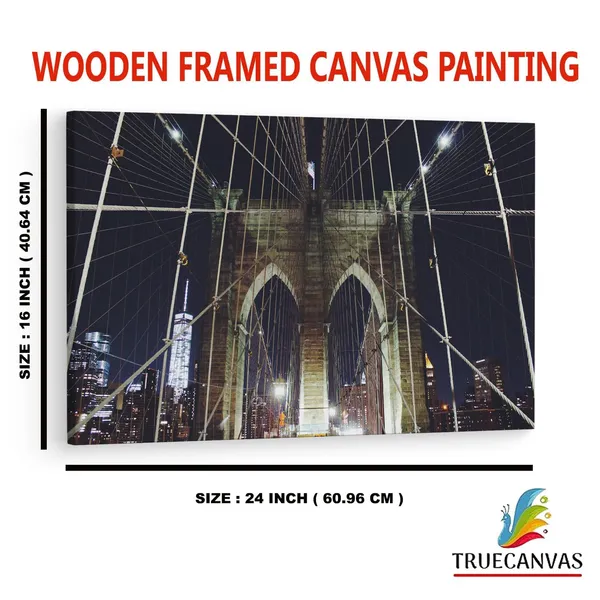 Multicolor_Brooklyn_Bridge,_Wooden_Framed_Canvas_Paintings_|_For_Home_Decor_|_Bedroom,_Living_Room,Wall_Decoration_|_Wall_Art_Painting,_Ct0410,_Size_16_X_24_In