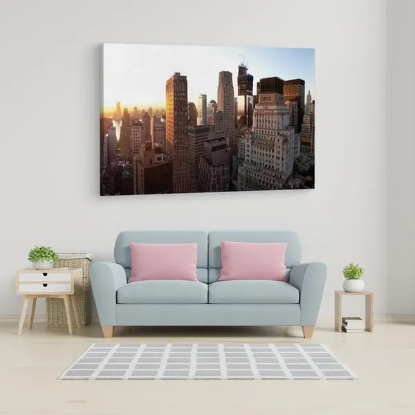 Multicolor_New_York,_Sunset,_Wooden_Framed_Canvas_Paintings_|_For_Home_Decor_|_Bedroom,_Living_Room,Wall_Decoration_|_Wall_Art_Painting,_Ct0413,_Size_16_X_24_In