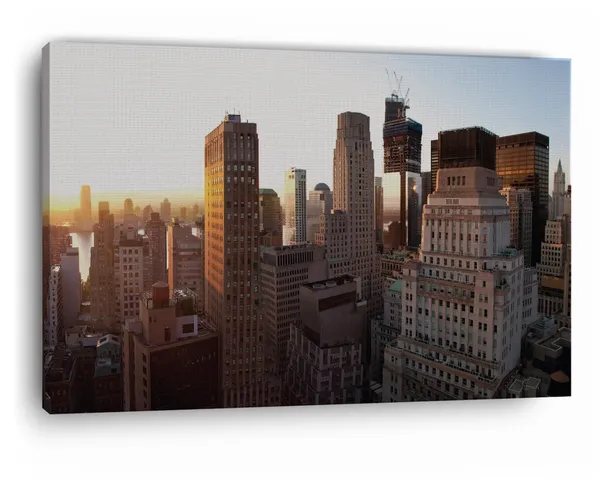 Multicolor_New_York,_Sunset,_Wooden_Framed_Canvas_Paintings_|_For_Home_Decor_|_Bedroom,_Living_Room,Wall_Decoration_|_Wall_Art_Painting,_Ct0413,_Size_16_X_24_In