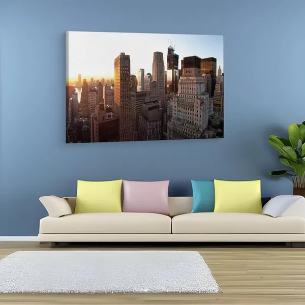 Multicolor_New_York,_Sunset,_Wooden_Framed_Canvas_Paintings_|_For_Home_Decor_|_Bedroom,_Living_Room,Wall_Decoration_|_Wall_Art_Painting,_Ct0413,_Size_16_X_24_In