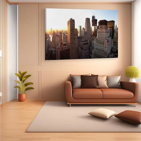 Multicolor_New_York,_Sunset,_Wooden_Framed_Canvas_Paintings_|_For_Home_Decor_|_Bedroom,_Living_Room,Wall_Decoration_|_Wall_Art_Painting,_Ct0413,_Size_16_X_24_In