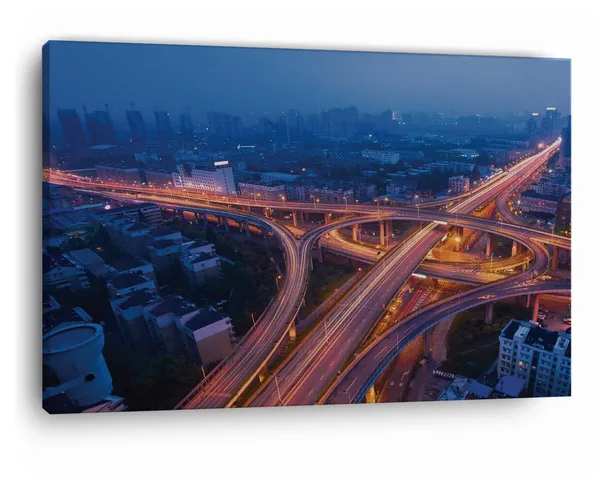 Multicolor_Freeway_City,_Wooden_Framed_Canvas_Paintings_|_For_Home_Decor_|_Bedroom,_Living_Room,Wall_Decoration_|_Wall_Art_Painting,_Ct0415,_Size_16_X_24_In