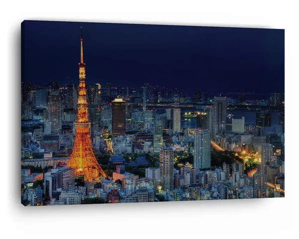 Multicolor_Tokyo_Tower,_Wooden_Framed_Canvas_Paintings_|_For_Home_Decor_|_Bedroom,_Living_Room,Wall_Decoration_|_Wall_Art_Painting,_Ct0430,_Size_16_X_24_In