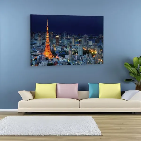 Multicolor_Tokyo_Tower,_Wooden_Framed_Canvas_Paintings_|_For_Home_Decor_|_Bedroom,_Living_Room,Wall_Decoration_|_Wall_Art_Painting,_Ct0430,_Size_16_X_24_In