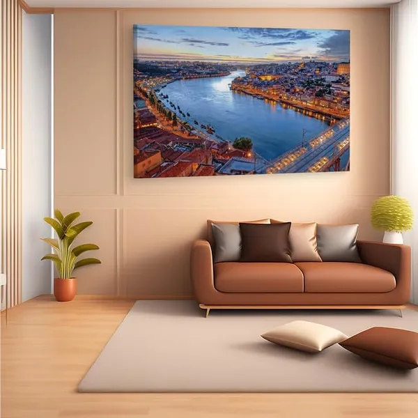 Multicolor_Lu?S_I_Bridge,_Wooden_Framed_Canvas_Paintings_|_For_Home_Decor_|_Bedroom,_Living_Room,Wall_Decoration_|_Wall_Art_Painting,_Ct0437,_Size_16_X_24_In