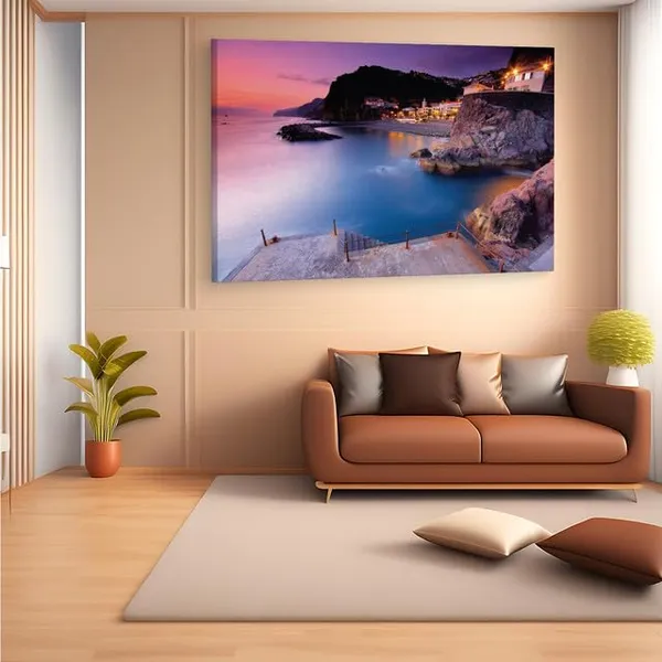 Multicolor_Ponta_Do_Sol,_Wooden_Framed_Canvas_Paintings_|_For_Home_Decor_|_Bedroom,_Living_Room,Wall_Decoration_|_Wall_Art_Painting,_Ct0438,_Size_16_X_24_In