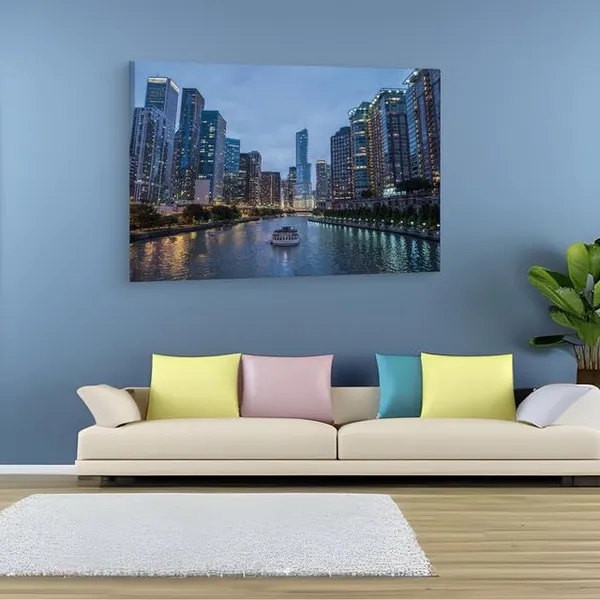 Multicolor_Riverwalk,_Wooden_Framed_Canvas_Paintings_|_For_Home_Decor_|_Bedroom,_Living_Room,Wall_Decoration_|_Wall_Art_Painting,_Ct0440,_Size_16_X_24_In