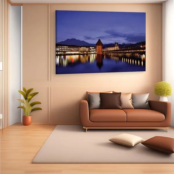 Multicolor_Chapel_Bridge,_Wooden_Framed_Canvas_Paintings_|_For_Home_Decor_|_Bedroom,_Living_Room,Wall_Decoration_|_Wall_Art_Painting,_Ct0442,_Size_16_X_24_In