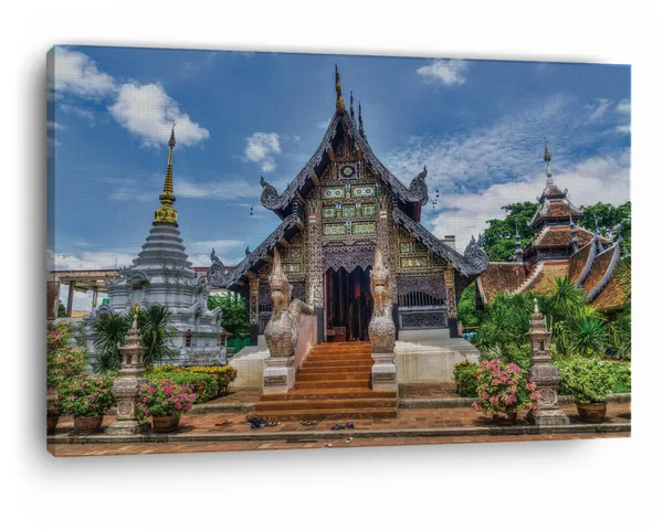 Multicolor_Chiang_Mai_Old_City_Bangkok,_Wooden_Framed_Canvas_Paintings_|_For_Home_Decor_|_Bedroom,_Living_Room,Wall_Decoration_|_Wall_Art_Painting,_Ct0443,_Size_16_X_24_In