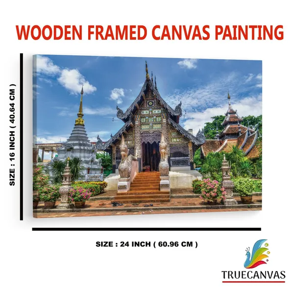 Multicolor_Chiang_Mai_Old_City_Bangkok,_Wooden_Framed_Canvas_Paintings_|_For_Home_Decor_|_Bedroom,_Living_Room,Wall_Decoration_|_Wall_Art_Painting,_Ct0443,_Size_16_X_24_In