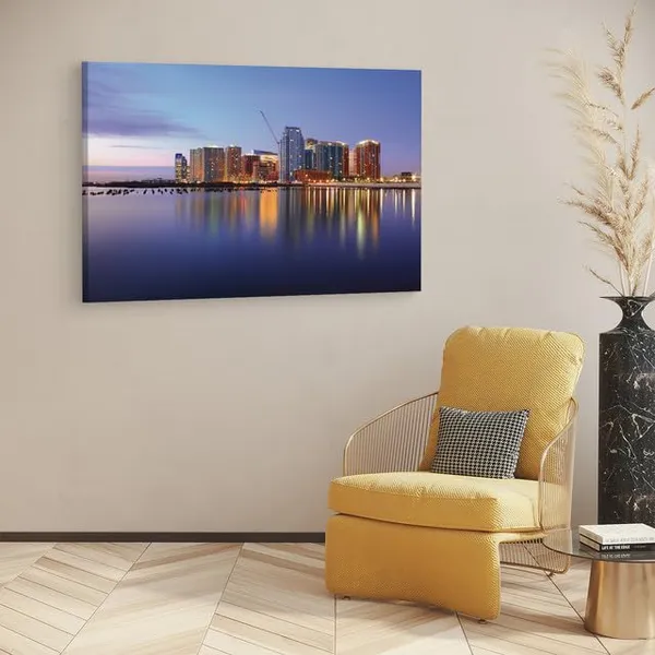 Multicolor_Jersey_City_Night_Purple,_Wooden_Framed_Canvas_Paintings_|_For_Home_Decor_|_Bedroom,_Living_Room,Wall_Decoration_|_Wall_Art_Painting,_Ct0454,_Size_16_X_24_In