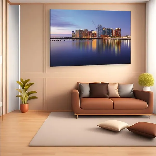 Multicolor_Jersey_City_Night_Purple,_Wooden_Framed_Canvas_Paintings_|_For_Home_Decor_|_Bedroom,_Living_Room,Wall_Decoration_|_Wall_Art_Painting,_Ct0454,_Size_16_X_24_In