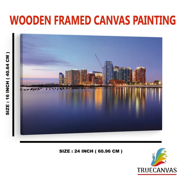 Multicolor_Jersey_City_Night_Purple,_Wooden_Framed_Canvas_Paintings_|_For_Home_Decor_|_Bedroom,_Living_Room,Wall_Decoration_|_Wall_Art_Painting,_Ct0454,_Size_16_X_24_In