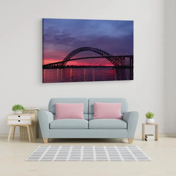 Multicolor_Bayonne_Bridge,_Wooden_Framed_Canvas_Paintings_|_For_Home_Decor_|_Bedroom,_Living_Room,Wall_Decoration_|_Wall_Art_Painting,_Ct0455,_Size_16_X_24_In