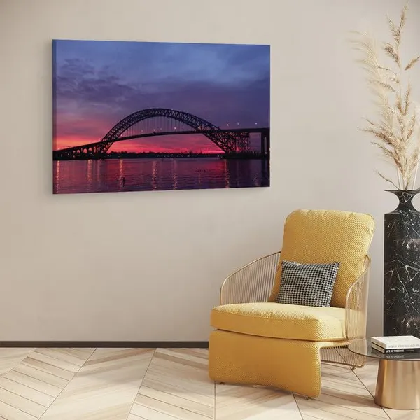 Multicolor_Bayonne_Bridge,_Wooden_Framed_Canvas_Paintings_|_For_Home_Decor_|_Bedroom,_Living_Room,Wall_Decoration_|_Wall_Art_Painting,_Ct0455,_Size_16_X_24_In