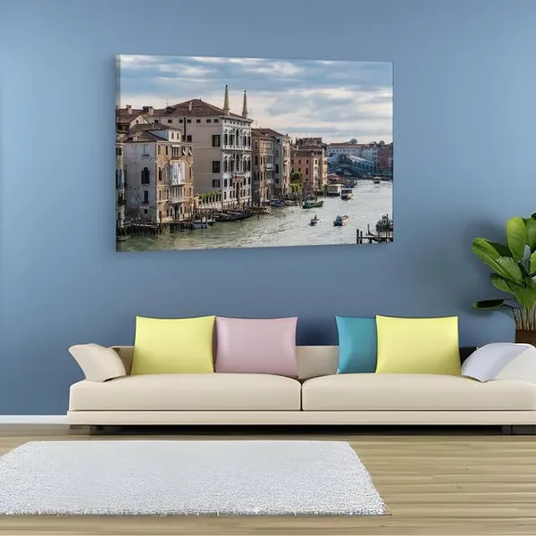 Multicolor_Grand_Canal,_Wooden_Framed_Canvas_Paintings_|_For_Home_Decor_|_Bedroom,_Living_Room,Wall_Decoration_|_Wall_Art_Painting,_Ct0456,_Size_16_X_24_In