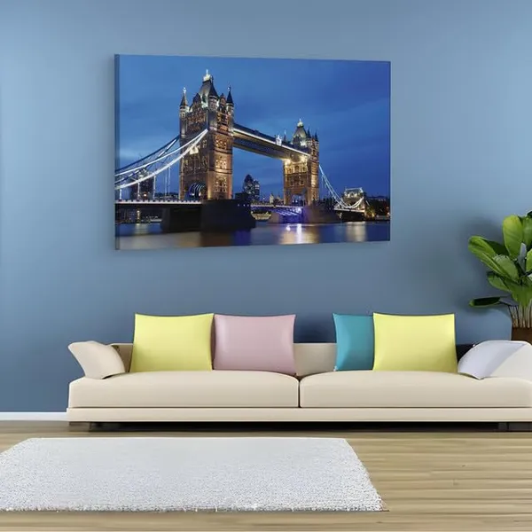 Multicolor_Tower_Bridge,_Wooden_Framed_Canvas_Paintings_|_For_Home_Decor_|_Bedroom,_Living_Room,Wall_Decoration_|_Wall_Art_Painting,_Ct0458,_Size_16_X_24_In