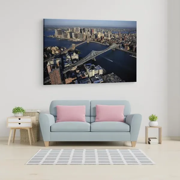 Multicolor_Brooklyn_Bridge,_Wooden_Framed_Canvas_Paintings_|_For_Home_Decor_|_Bedroom,_Living_Room,Wall_Decoration_|_Wall_Art_Painting,_Ct0462,_Size_16_X_24_In