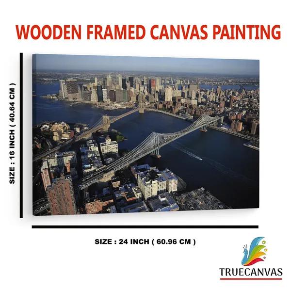 Multicolor_Brooklyn_Bridge,_Wooden_Framed_Canvas_Paintings_|_For_Home_Decor_|_Bedroom,_Living_Room,Wall_Decoration_|_Wall_Art_Painting,_Ct0462,_Size_16_X_24_In