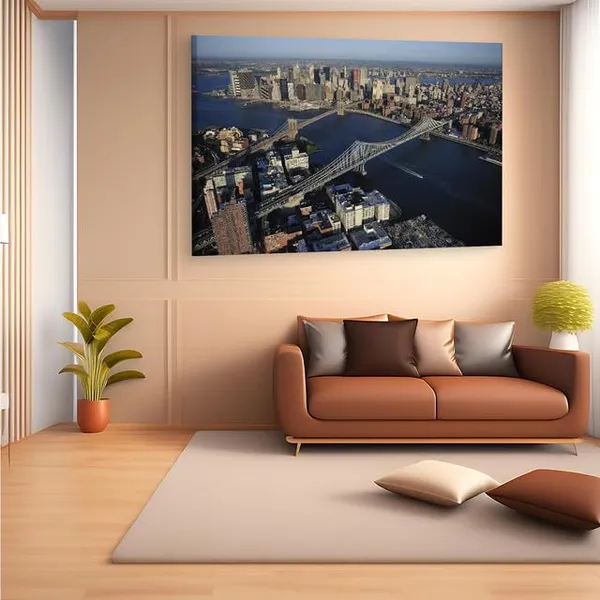 Multicolor_Brooklyn_Bridge,_Wooden_Framed_Canvas_Paintings_|_For_Home_Decor_|_Bedroom,_Living_Room,Wall_Decoration_|_Wall_Art_Painting,_Ct0462,_Size_16_X_24_In