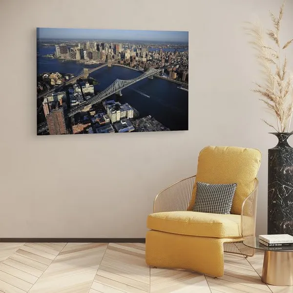 Multicolor_Brooklyn_Bridge,_Wooden_Framed_Canvas_Paintings_|_For_Home_Decor_|_Bedroom,_Living_Room,Wall_Decoration_|_Wall_Art_Painting,_Ct0462,_Size_16_X_24_In
