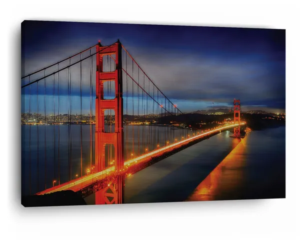 Multicolor_Golden_Gate_Bridge,_Wooden_Framed_Canvas_Paintings_|_For_Home_Decor_|_Bedroom,_Living_Room,Wall_Decoration_|_Wall_Art_Painting,_Ct0467,_Size_16_X_24_In