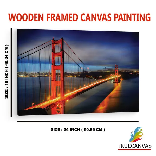Multicolor_Golden_Gate_Bridge,_Wooden_Framed_Canvas_Paintings_|_For_Home_Decor_|_Bedroom,_Living_Room,Wall_Decoration_|_Wall_Art_Painting,_Ct0467,_Size_16_X_24_In