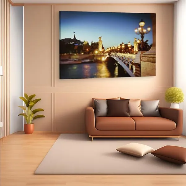 Multicolor_Pont_Alexandre_Iii,_Wooden_Framed_Canvas_Paintings_|_For_Home_Decor_|_Bedroom,_Living_Room,Wall_Decoration_|_Wall_Art_Painting,_Ct0468,_Size_16_X_24_In