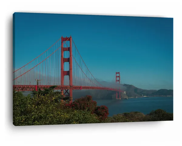 Multicolor_Golden_Gate_Bridge,_Wooden_Framed_Canvas_Paintings_|_For_Home_Decor_|_Bedroom,_Living_Room,Wall_Decoration_|_Wall_Art_Painting,_Ct0470,_Size_16_X_24_In