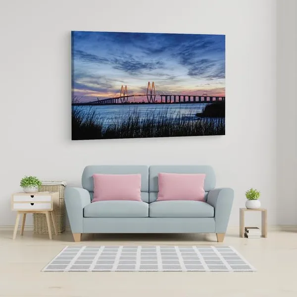 Multicolor_Fred_Hartman_Bridge,_Wooden_Framed_Canvas_Paintings_|_For_Home_Decor_|_Bedroom,_Living_Room,Wall_Decoration_|_Wall_Art_Painting,_Ct0472,_Size_16_X_24_In
