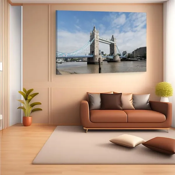 Multicolor_Tower_Bridge,_Wooden_Framed_Canvas_Paintings_|_For_Home_Decor_|_Bedroom,_Living_Room,Wall_Decoration_|_Wall_Art_Painting,_Ct0473,_Size_16_X_24_In