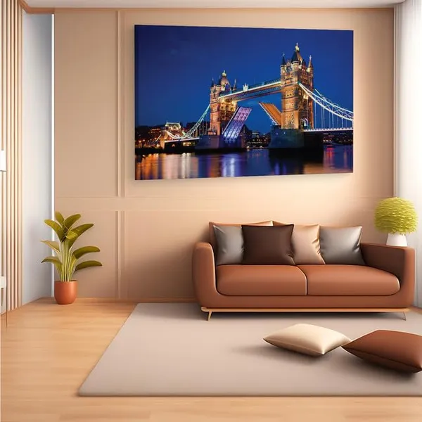 Multicolor_Tower_Bridge,_Wooden_Framed_Canvas_Paintings_|_For_Home_Decor_|_Bedroom,_Living_Room,Wall_Decoration_|_Wall_Art_Painting,_Ct0474,_Size_16_X_24_In