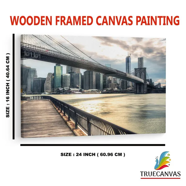 Multicolor_Brooklyn_Bridge,_Wooden_Framed_Canvas_Paintings_|_For_Home_Decor_|_Bedroom,_Living_Room,Wall_Decoration_|_Wall_Art_Painting,_Ct0476,_Size_16_X_24_In