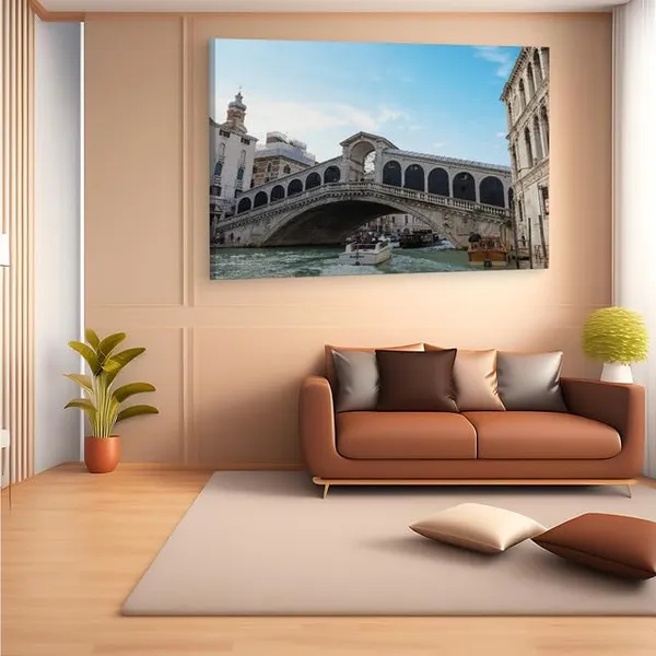 Multicolor_Rialto_Bridge,_Wooden_Framed_Canvas_Paintings_|_For_Home_Decor_|_Bedroom,_Living_Room,Wall_Decoration_|_Wall_Art_Painting,_Ct0478,_Size_16_X_24_In