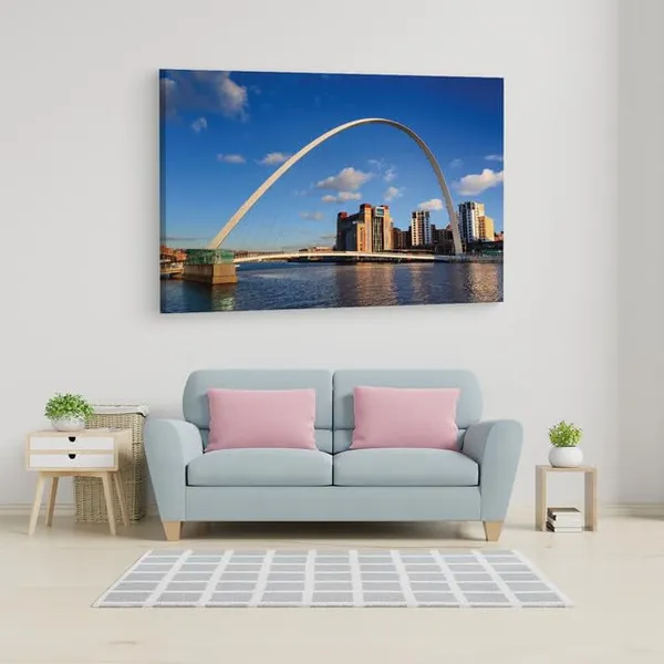Multicolor_Gateshead_Millennium_Bridge,_Wooden_Framed_Canvas_Paintings_|_For_Home_Decor_|_Bedroom,_Living_Room,Wall_Decoration_|_Wall_Art_Painting,_Ct0480,_Size_16_X_24_In
