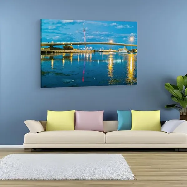 Multicolor_Ponte_Del_Mare,_Wooden_Framed_Canvas_Paintings_|_For_Home_Decor_|_Bedroom,_Living_Room,Wall_Decoration_|_Wall_Art_Painting,_Ct0481,_Size_16_X_24_In