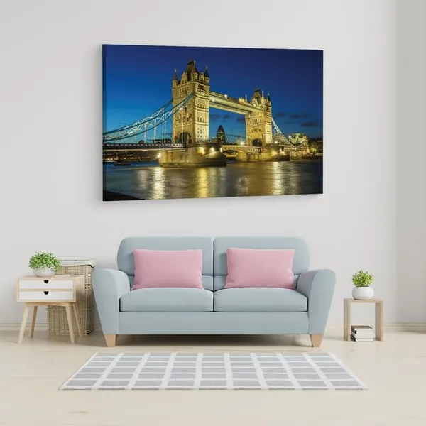 Multicolor_Tower_Bridge,_Wooden_Framed_Canvas_Paintings_|_For_Home_Decor_|_Bedroom,_Living_Room,Wall_Decoration_|_Wall_Art_Painting,_Ct0483,_Size_16_X_24_In