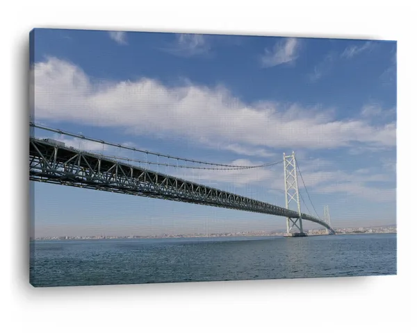Multicolor_The_Akashi-Kaikyo_Bridge,_Wooden_Framed_Canvas_Paintings_|_For_Home_Decor_|_Bedroom,_Living_Room,Wall_Decoration_|_Wall_Art_Painting,_Ct0485,_Size_16_X_24_In