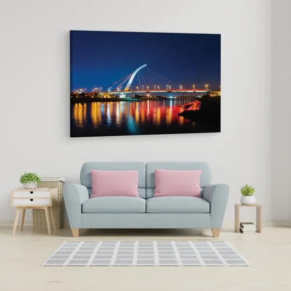 Multicolor_Dazhi_Bridge,_Wooden_Framed_Canvas_Paintings_|_For_Home_Decor_|_Bedroom,_Living_Room,Wall_Decoration_|_Wall_Art_Painting,_Ct0486,_Size_16_X_24_In