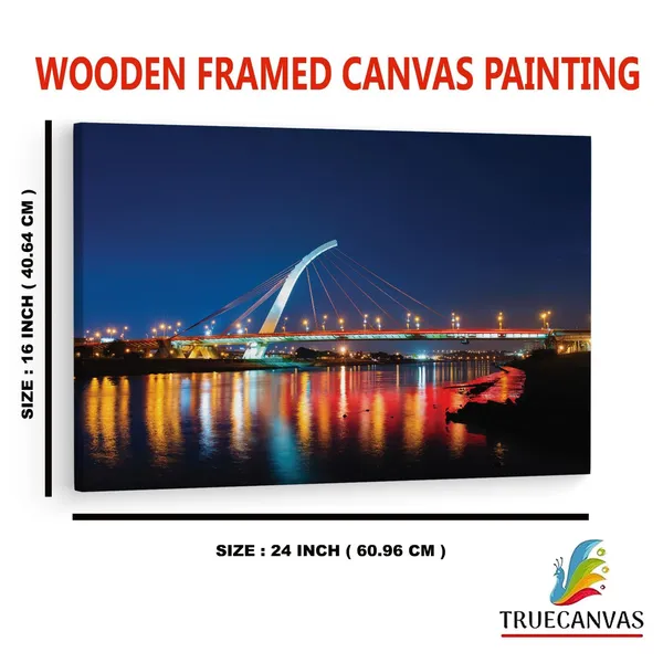 Multicolor_Dazhi_Bridge,_Wooden_Framed_Canvas_Paintings_|_For_Home_Decor_|_Bedroom,_Living_Room,Wall_Decoration_|_Wall_Art_Painting,_Ct0486,_Size_16_X_24_In